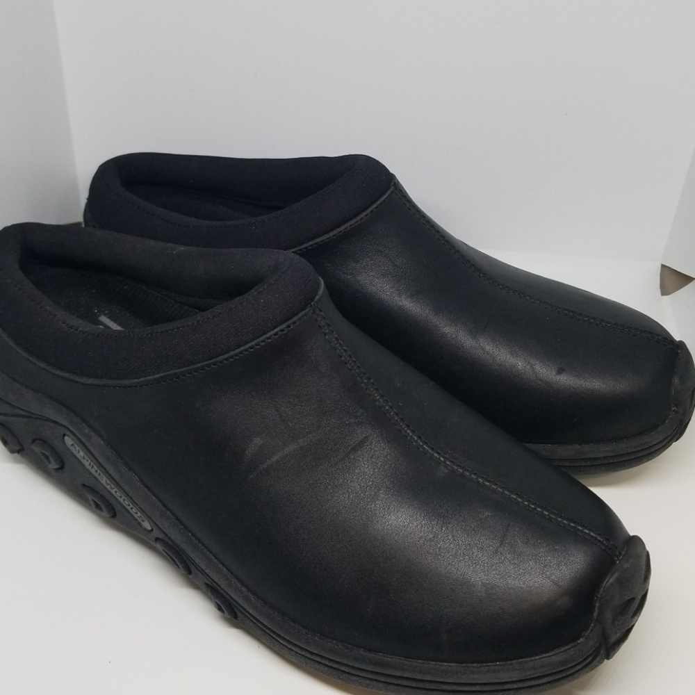 Alpine Woods 52828 black leather mule 9M